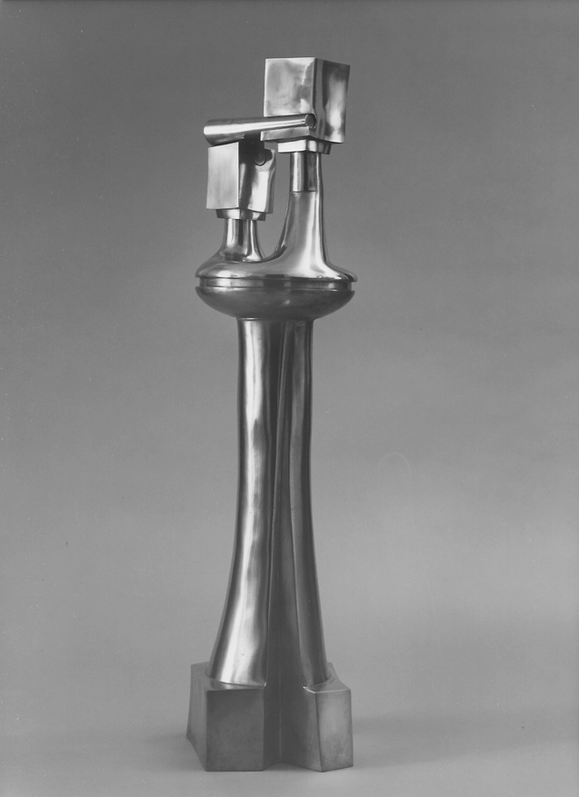 Schultze-Bansen, Kleiner Tempel, 1962, Neusilber, 27 x 9,5 x 9 cm